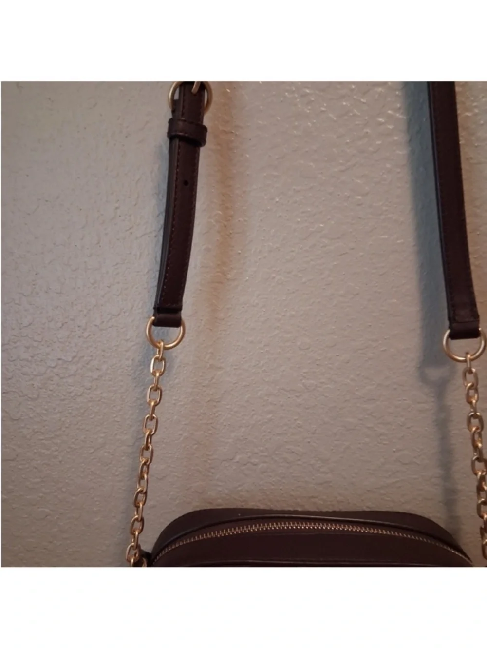 Tory Burch Burgundy and Brown Woven Leather Crossbody with Tassel